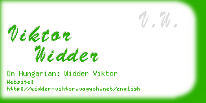 viktor widder business card